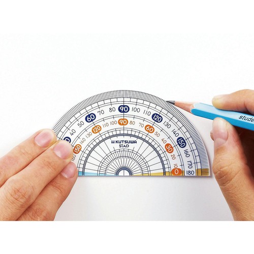 クツワ 算数分度器 直径9cm