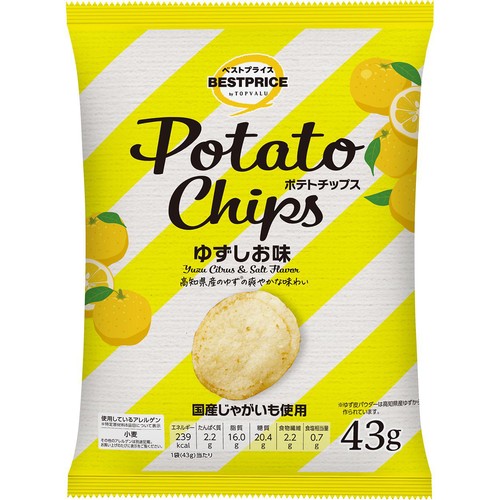 ポテトチップス ゆずしお味 43g トップバリュベストプライス Green