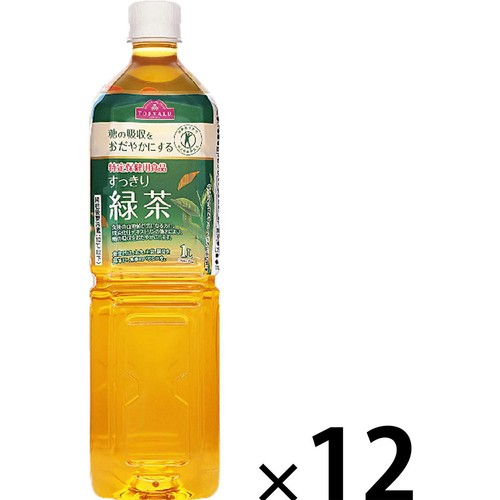 特保 すっきり緑茶＜ケース＞ 1000ml x 12本 トップバリュ Green Beans