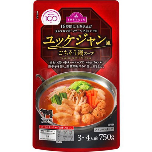 ユッケジャン風 ごちそう鍋スープ 3～4人前(750g) トップバリュ Green