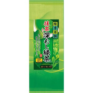 日本茶販売 緑香百撰 抹茶入り深むし緑茶 80g Green Beans | グリーン