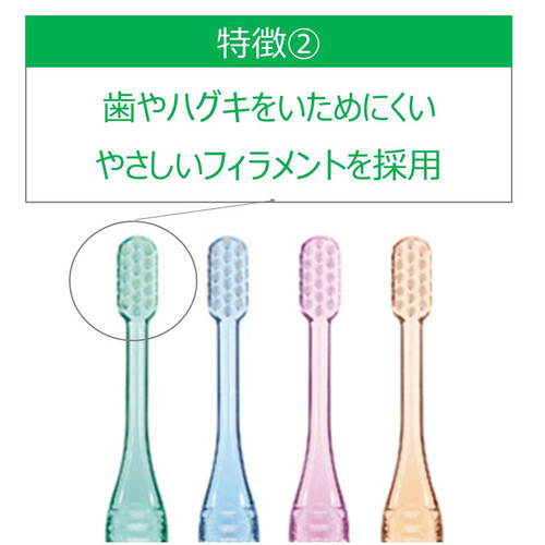 サンスター ガムデンタルブラシ 永久歯用 #87 ふつう 1本 Green
