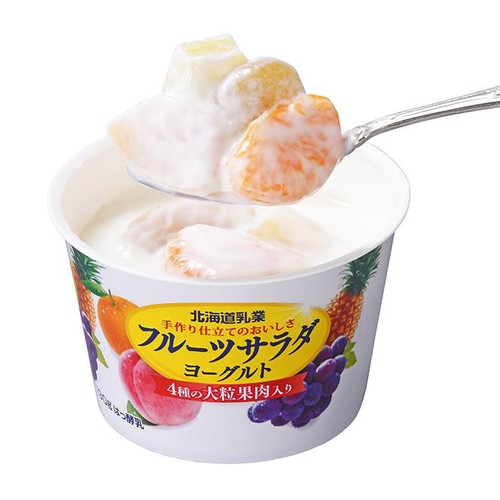 北海道乳業 フルーツサラダヨーグルト 130g