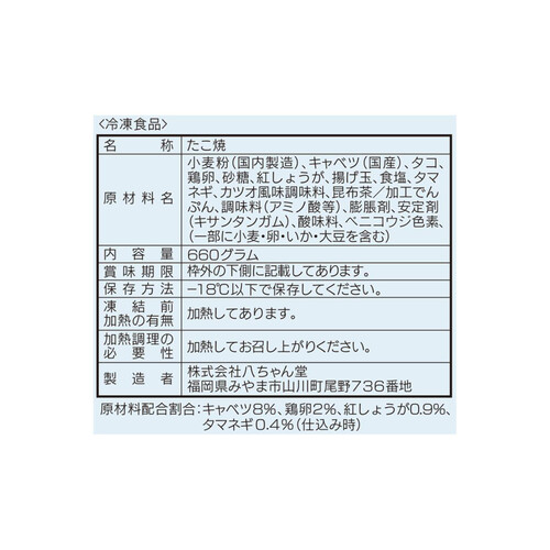 八ちゃん堂 大玉たこ焼【冷凍】 22個入 660g