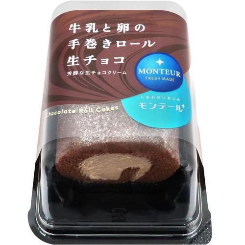 モンテール 牛乳と卵の手巻きロール 生チョコ 4個入