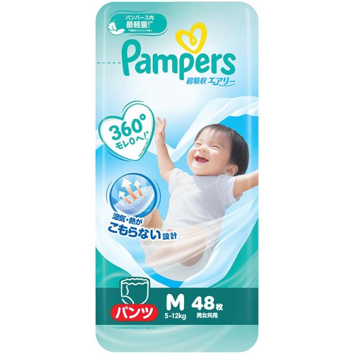 P&G パンパース 超吸収エアリー パンツ M (5～12kg) 48枚