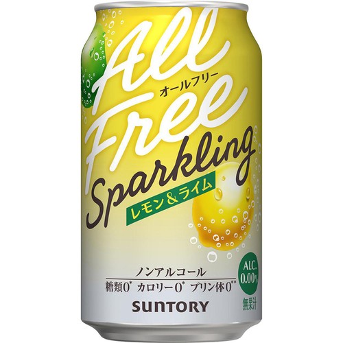 【ノンアルコール】 サントリー オールフリースパークリング レモン&ライム 350ml