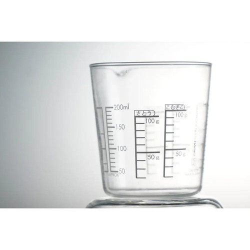 HARIO(ハリオ) 耐熱ガラス製メジャーカップ 計量カップ 2個セット 200mL 500mL MJC-1324-GR-2P
