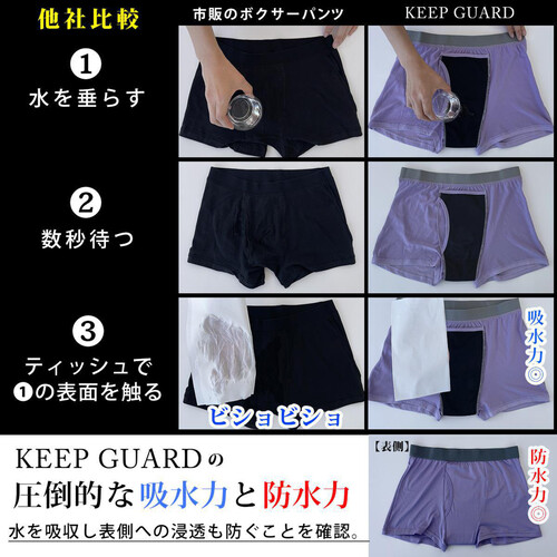 KEEP GUARD 尿じみ対応ボクサーパンツ L メイサイ