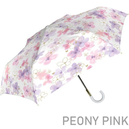 NATURAL BASIC UV フローラル 晴雨兼用折りたたみ傘 55cm ピオニー