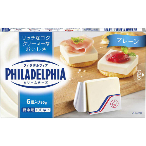 森永乳業 クラフト フィラデルフィアクリームチーズ6Pプレーン 90g 