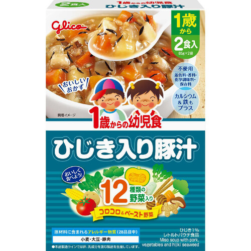 江崎グリコ 1歳からの幼児食 ひじき入り豚汁 85g x 2袋入