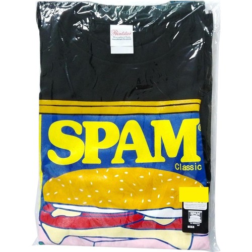 フォーカート SPAM Tシャツ黒 (缶詰in okinawa) L