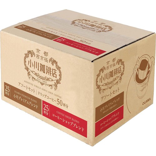 小川珈琲 小川珈琲店 アソートセットドリップコーヒー 50杯分 500g(10g