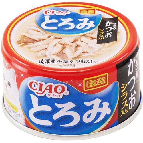 【ペット用】 いなば 国産CIAO とろみ ささみ・かつお シラス入り 80g