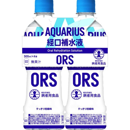 コカ・コーラ アクエリアス 経口補水液 4本マルチ 500ml x 4本 Green