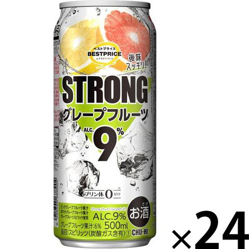 ストロング グレープフルーツ 1ケース 500ml x 24本 トップバリュベストプライス