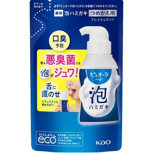 花王 ピュオーラ 泡ハミガキ フレッシュミント つめかえ用 100ml