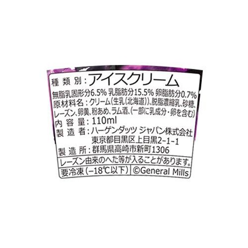 ハーゲンダッツ ミニカップ ラムレーズン 110ml