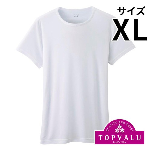 PEACE FIT (ピースフィット) COOL 半袖クルーネックシャツ 紳士 シロ XL トップバリュ