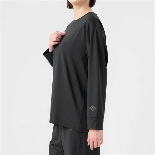 EXセリアント ウェア ルームウエア(ルーム長袖Tシャツ) 婦人 クロ M トップバリュ CELLIANT(セリアント)