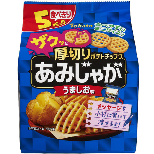 東ハト 5Pあみじゃがうましお味 75g