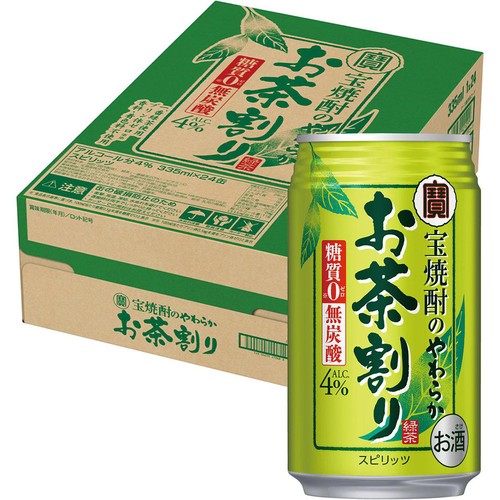 【4%】 宝 宝焼酎のやわらかお茶割り 1ケース 335ml × 24本