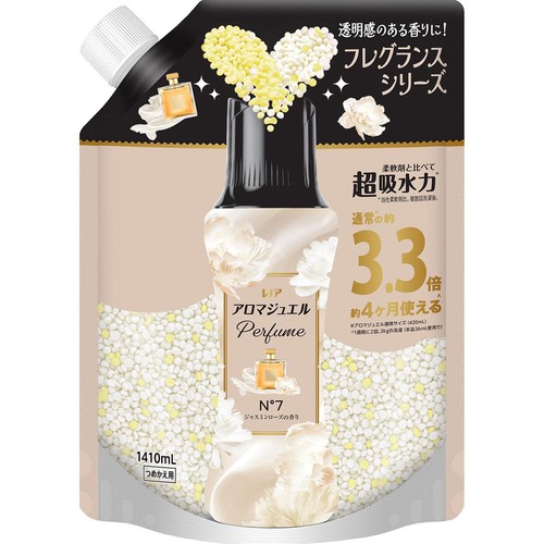 P&G レノアアロマジュエル ジャスミンローズの香り つめかえ用 超特大サイズ 香り付けビーズ 1410mL