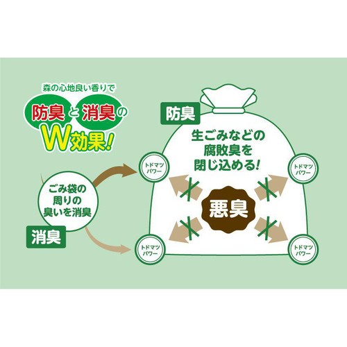 オルディ 北海道トドマツの消臭ごみ袋 トイレポット・生ごみ用 黒 30枚