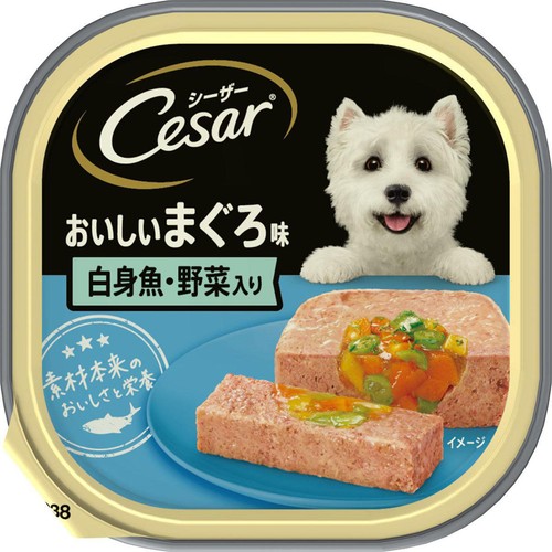 【ペット用】 マースジャパン シーザー おいしいまぐろ味 白身魚・野菜入り 100g