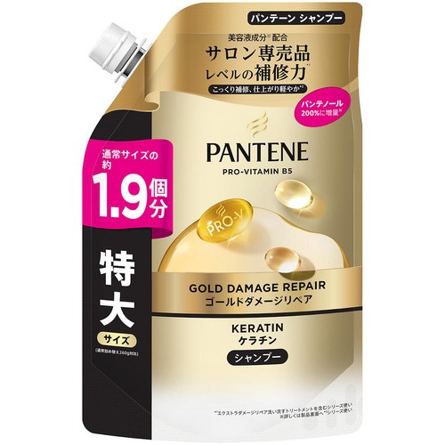 P&G パンテーン ゴールドダメージリペア  シャンプー つめかえ特大サイズ 500g