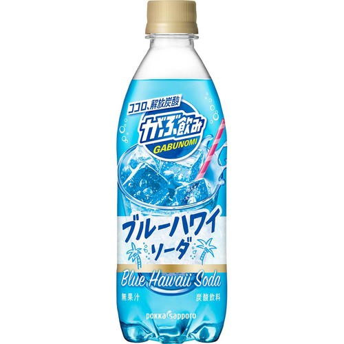 ポッカサッポロ がぶ飲み ブルーハワイソーダ 500ml Green Beans