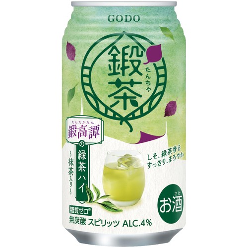 【4%】 合同酒精 鍛茶 鍛高譚の緑茶ハイ 340ml