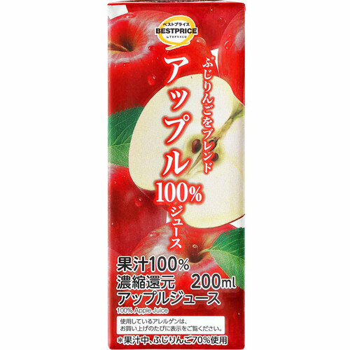 アップル100%ジュース 200ml トップバリュベストプライス