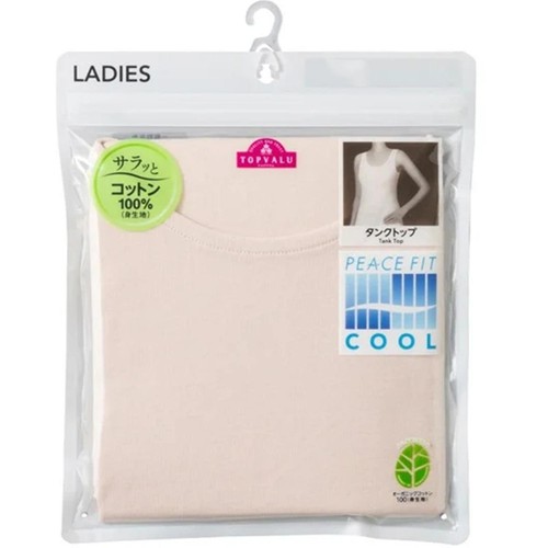 PEACE FIT(ピースフィット) COOL コットンタンクトップ 婦人 ベージュ XL トップバリュ