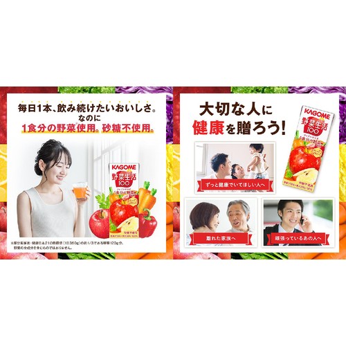 カゴメ 野菜生活100 アップルサラダ 1ケース 200ml x 12本