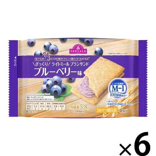 ざっくりライトミールブランサンド ブルーベリー味 4枚 x 6個パック トップバリュ