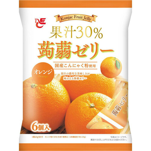 エースベーカリー 果汁30%蒟蒻ゼリーオレンジ 6個入 Green Beans