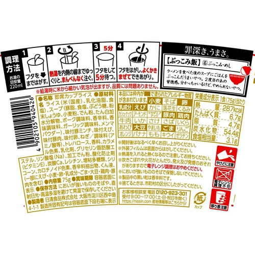日清食品 カップヌードル ぶっこみ飯 75g