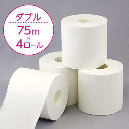 日本製紙クレシア スコッティフラワー3倍長持ちトイレットダブル 75m x 4ロール