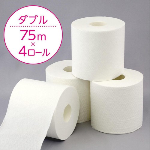 日本製紙クレシア スコッティフラワー3倍長持ちトイレットダブル 75m x 4ロール
