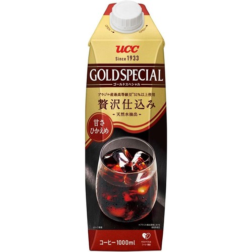 UCC ゴールドスペシャル アイスコーヒー 甘さひかえめ 1000ml