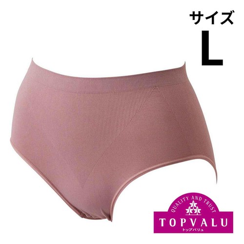 婦人 お尻立体編みショーツ L ピンク トップバリュ