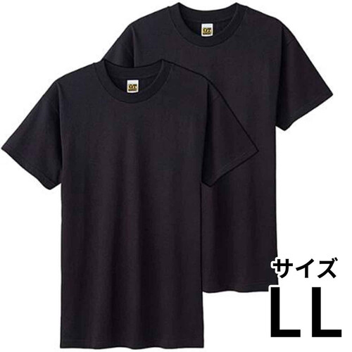 グンゼ 紳士 G.T.HAWKINS 2枚組ベーシックTシャツ LL ブラック