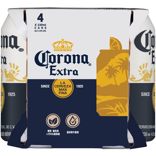 4.5%】 AB InBev Japan コロナ エキストラ 330ml x 4本 Green Beans