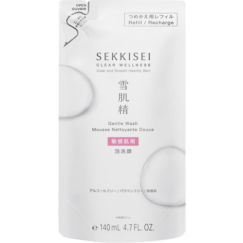 コーセー 雪肌精 クリアウェルネス ジェントルウォッシュ つめかえ用レフィル 140mL