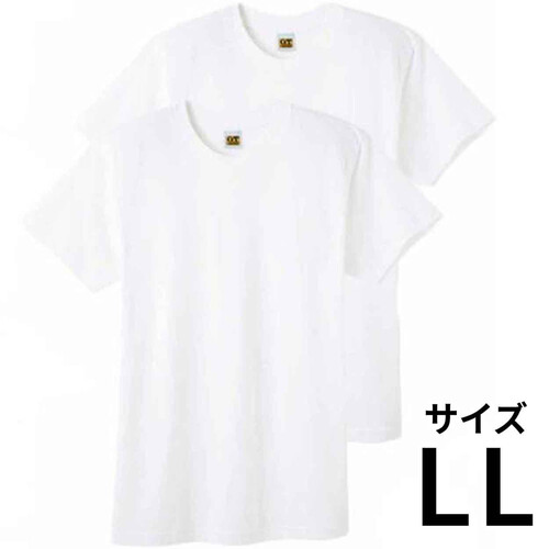 グンゼ 紳士 G.T.HAWKINS 2枚組ベーシックTシャツ LL ホワイト