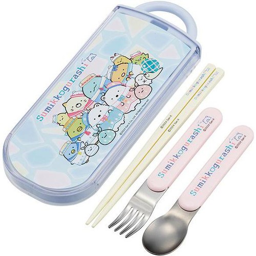 すみっコぐらし トリオセット(スプーン・フォーク・おはし) 抗菌食洗機対応 しろくまのふるさと TACC2AG