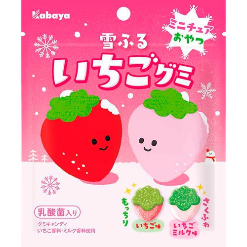 カバヤ食品 雪ふるいちごグミ 52g Green Beans | グリーンビーンズ by AEON
