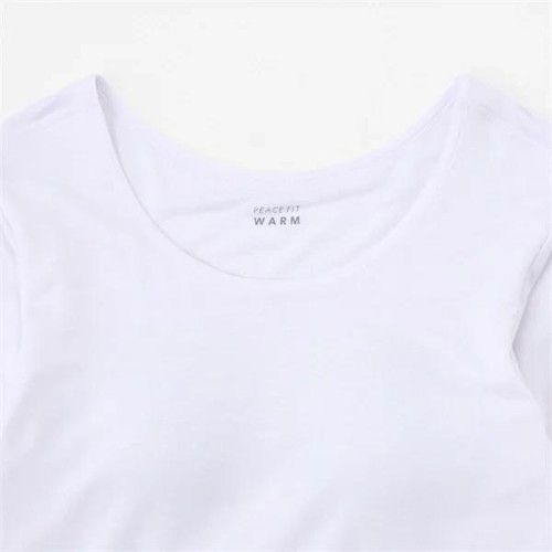 PEACE FIT(ピースフィット)WARM カップ付きシャツ 9分袖 女の子 ブラック 140cm トップバリュ